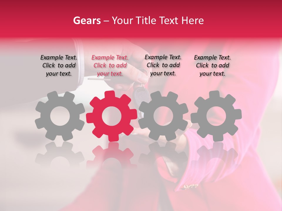 A Person Handing A Car Key To Another Person PowerPoint Template