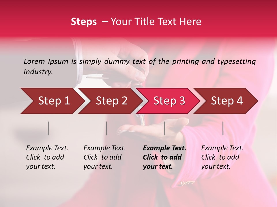 A Person Handing A Car Key To Another Person PowerPoint Template