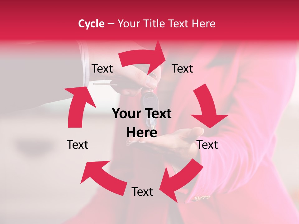 A Person Handing A Car Key To Another Person PowerPoint Template