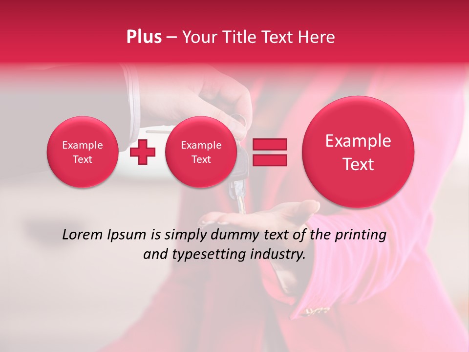 A Person Handing A Car Key To Another Person PowerPoint Template