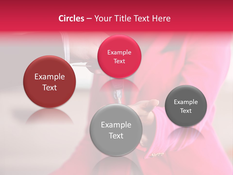 A Person Handing A Car Key To Another Person PowerPoint Template