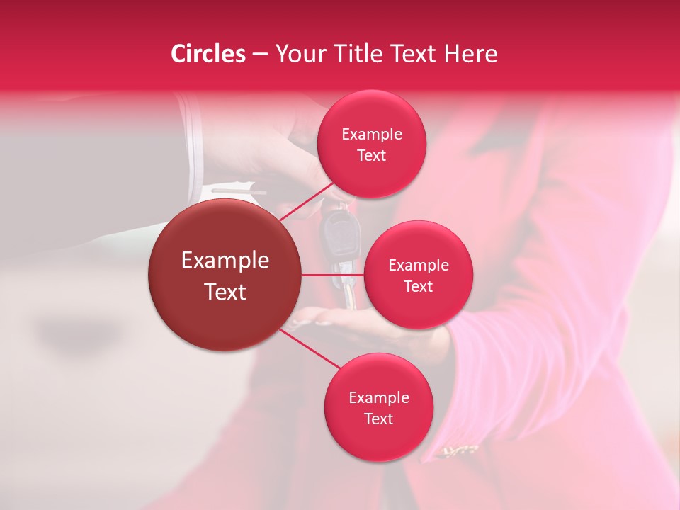 A Person Handing A Car Key To Another Person PowerPoint Template