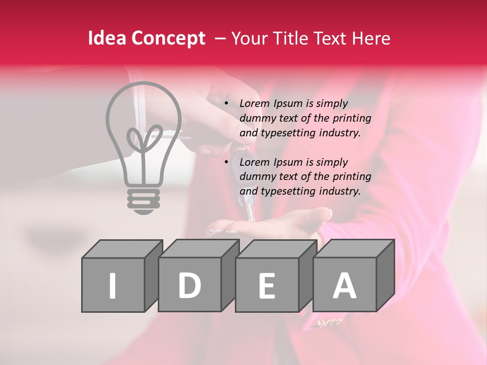 A Person Handing A Car Key To Another Person PowerPoint Template