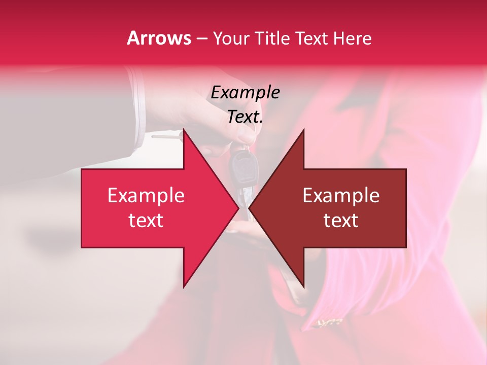 A Person Handing A Car Key To Another Person PowerPoint Template