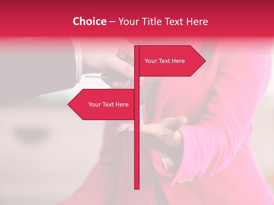 A Person Handing A Car Key To Another Person PowerPoint Template