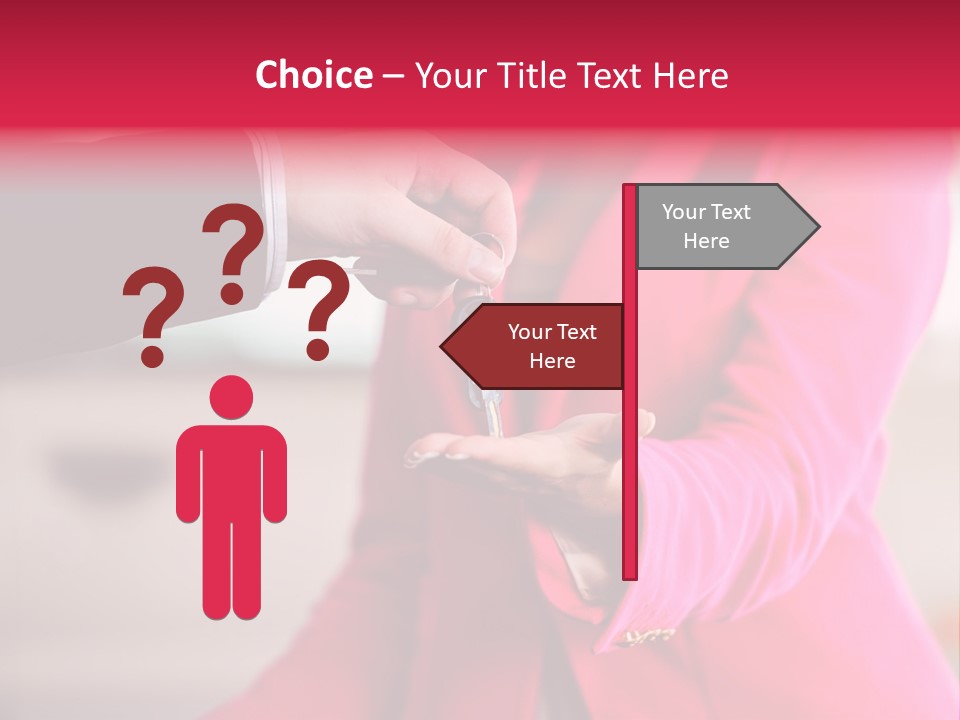 A Person Handing A Car Key To Another Person PowerPoint Template