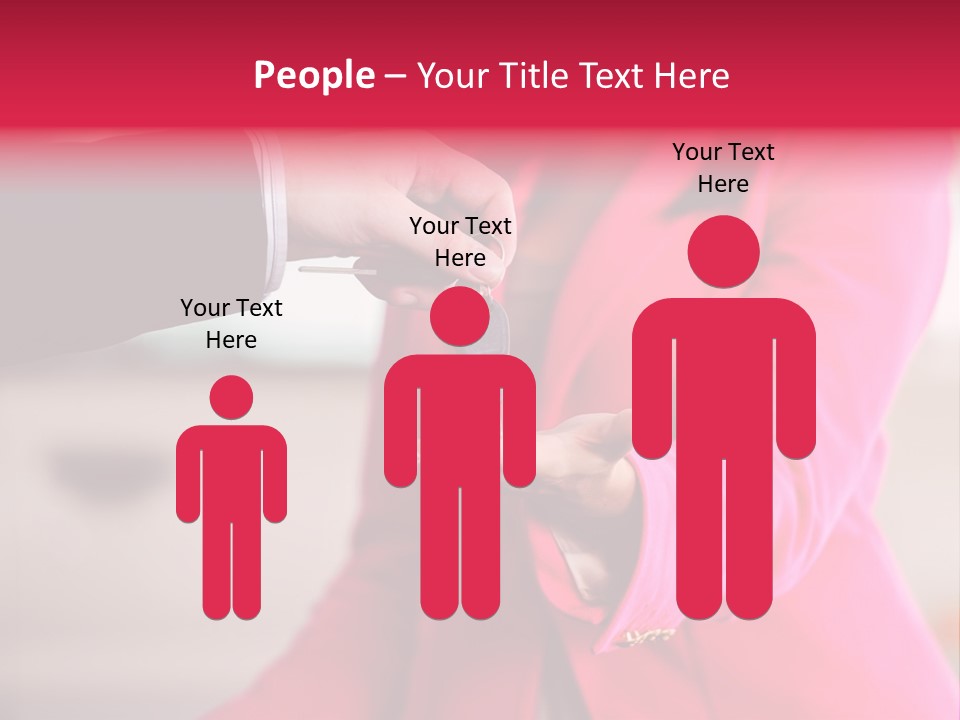 A Person Handing A Car Key To Another Person PowerPoint Template