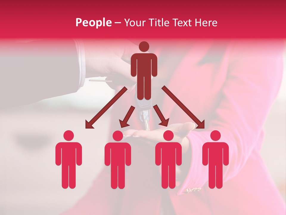 A Person Handing A Car Key To Another Person PowerPoint Template