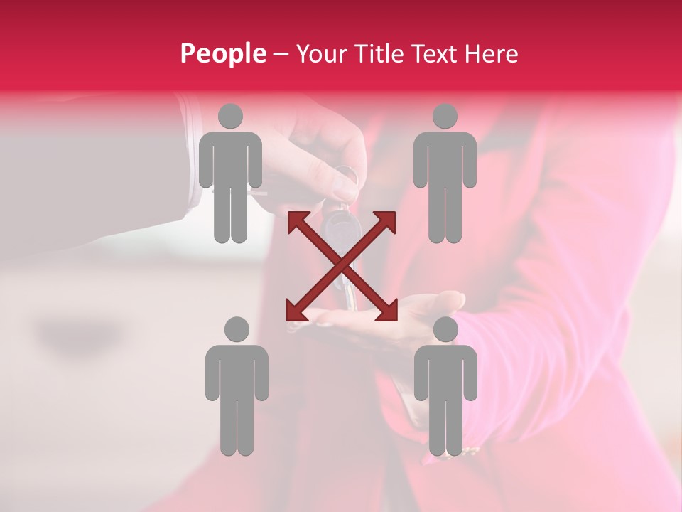 A Person Handing A Car Key To Another Person PowerPoint Template