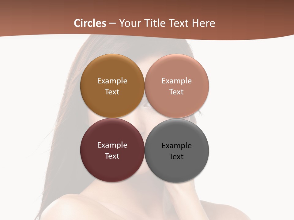 A Beautiful Woman With Long Hair Posing For A Picture PowerPoint Template