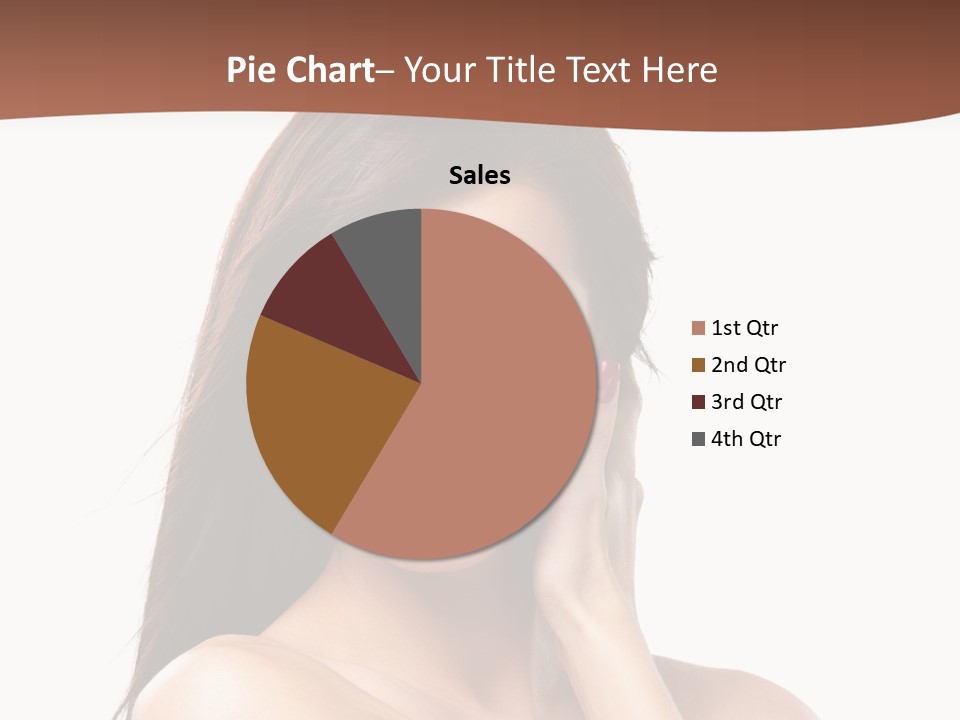 A Beautiful Woman With Long Hair Posing For A Picture PowerPoint Template