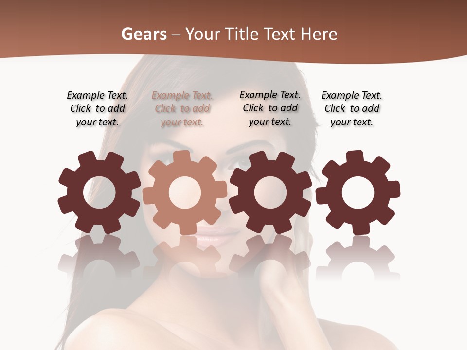 A Beautiful Woman With Long Hair Posing For A Picture PowerPoint Template