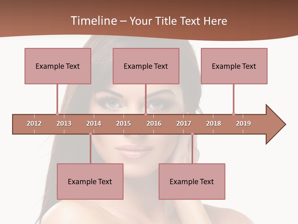 A Beautiful Woman With Long Hair Posing For A Picture PowerPoint Template