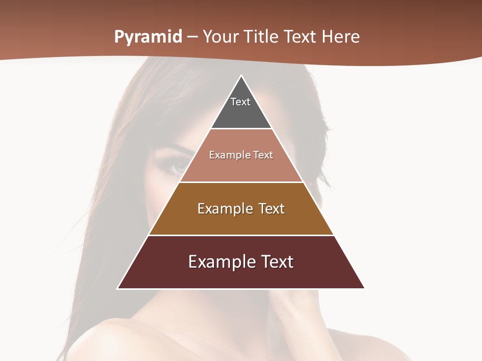 A Beautiful Woman With Long Hair Posing For A Picture PowerPoint Template