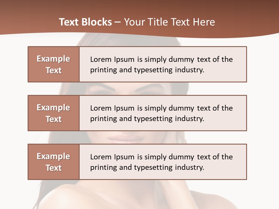 A Beautiful Woman With Long Hair Posing For A Picture PowerPoint Template