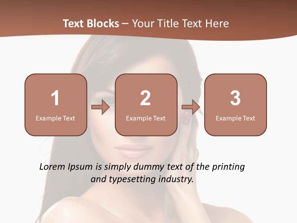 A Beautiful Woman With Long Hair Posing For A Picture PowerPoint Template