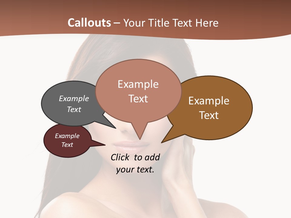 A Beautiful Woman With Long Hair Posing For A Picture PowerPoint Template