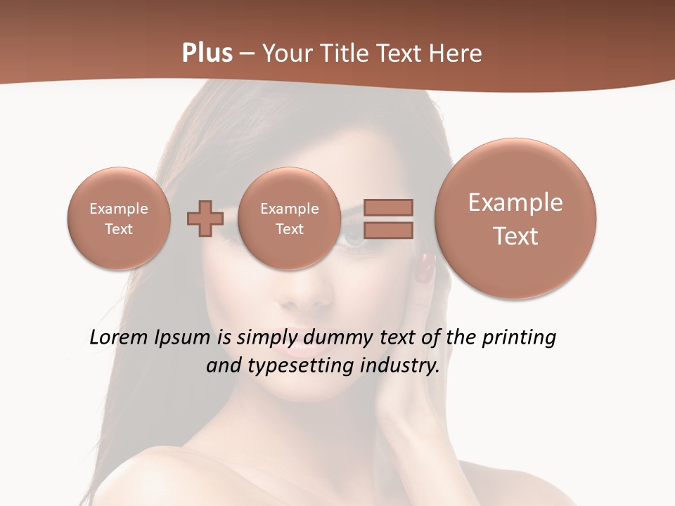 A Beautiful Woman With Long Hair Posing For A Picture PowerPoint Template