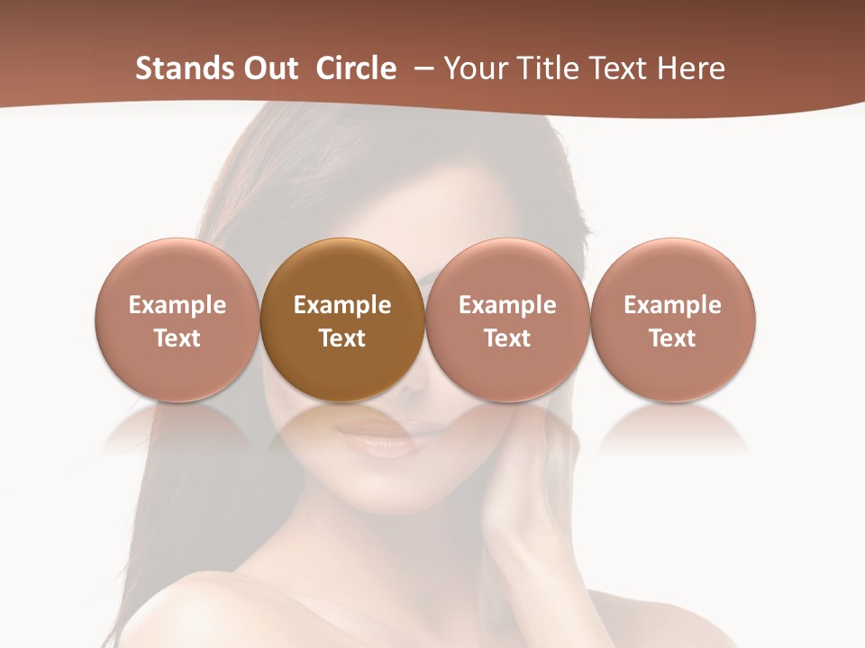 A Beautiful Woman With Long Hair Posing For A Picture PowerPoint Template