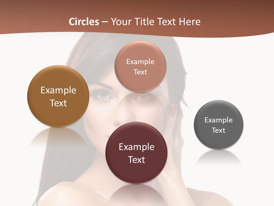 A Beautiful Woman With Long Hair Posing For A Picture PowerPoint Template