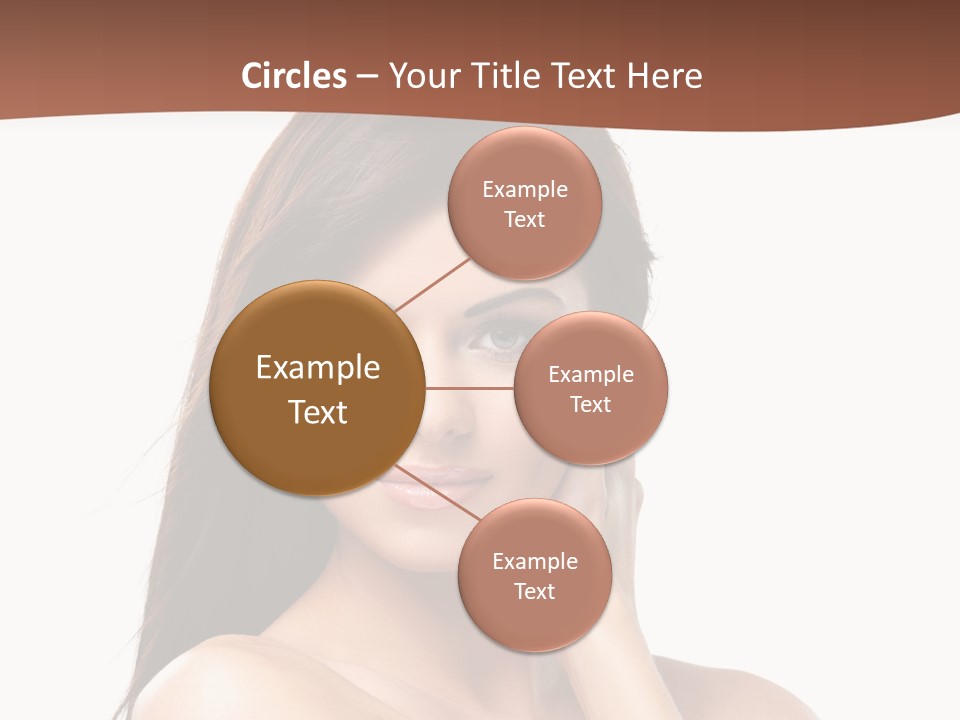 A Beautiful Woman With Long Hair Posing For A Picture PowerPoint Template