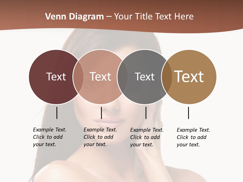 A Beautiful Woman With Long Hair Posing For A Picture PowerPoint Template