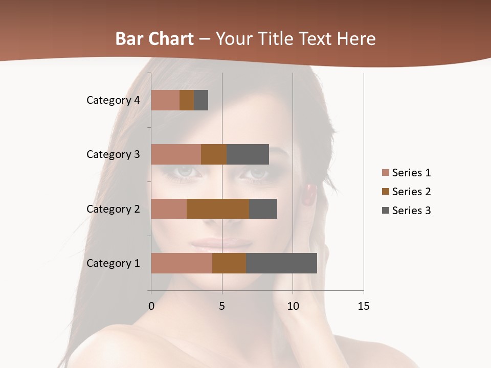 A Beautiful Woman With Long Hair Posing For A Picture PowerPoint Template