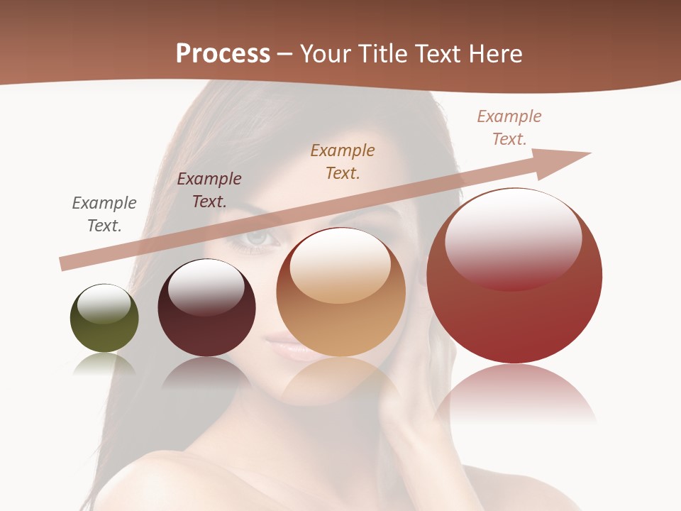 A Beautiful Woman With Long Hair Posing For A Picture PowerPoint Template