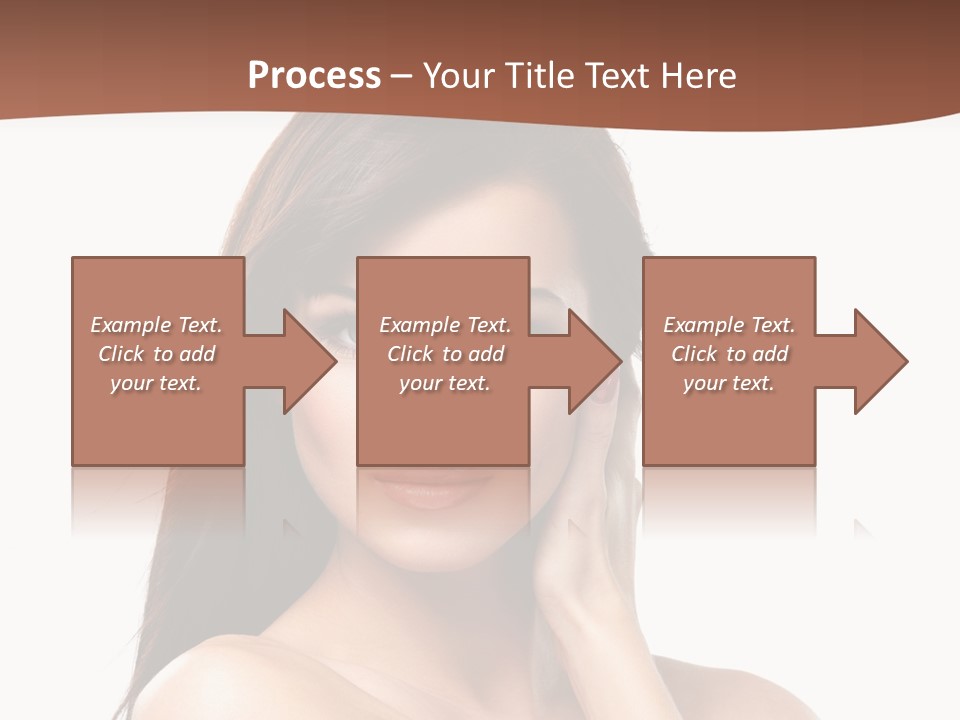 A Beautiful Woman With Long Hair Posing For A Picture PowerPoint Template
