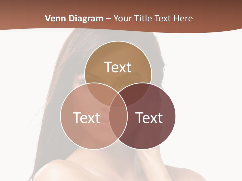 A Beautiful Woman With Long Hair Posing For A Picture PowerPoint Template