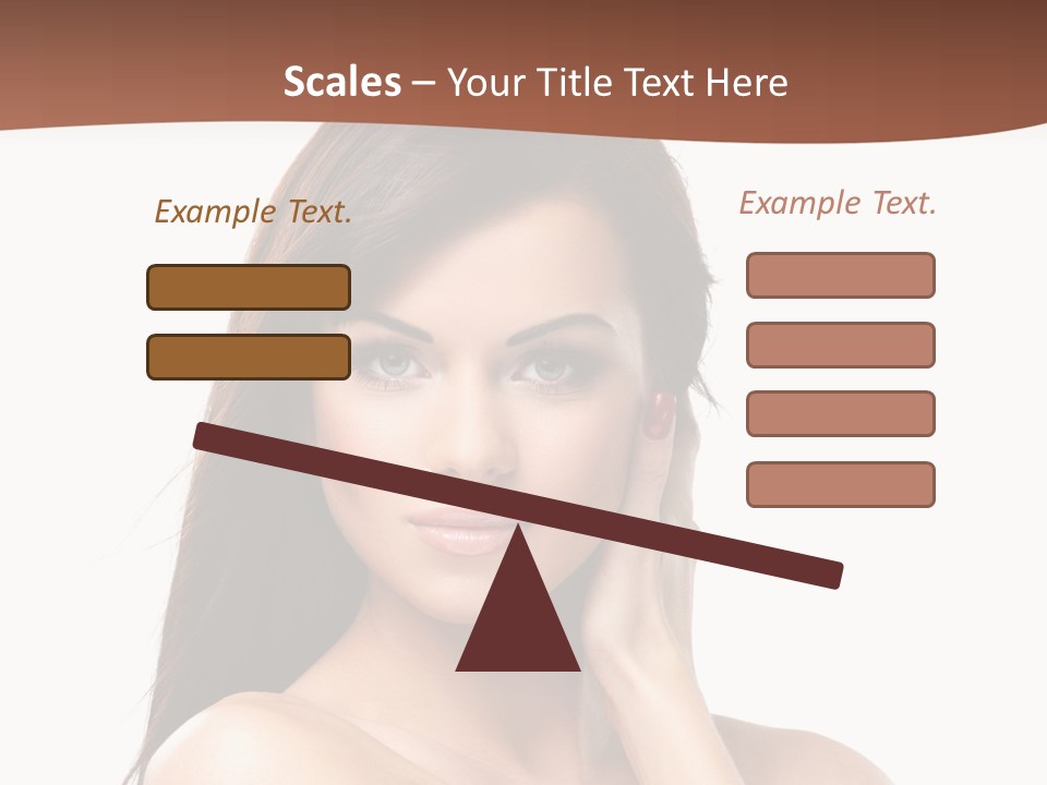 A Beautiful Woman With Long Hair Posing For A Picture PowerPoint Template