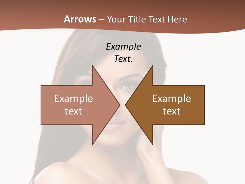 A Beautiful Woman With Long Hair Posing For A Picture PowerPoint Template