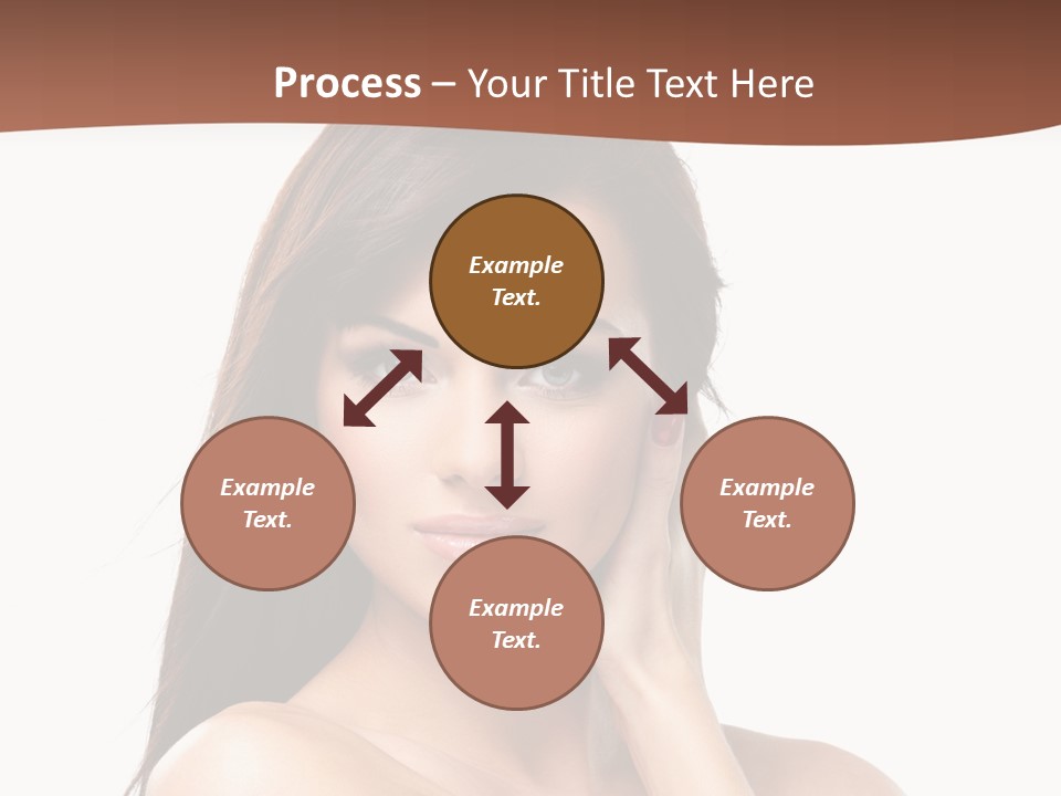 A Beautiful Woman With Long Hair Posing For A Picture PowerPoint Template