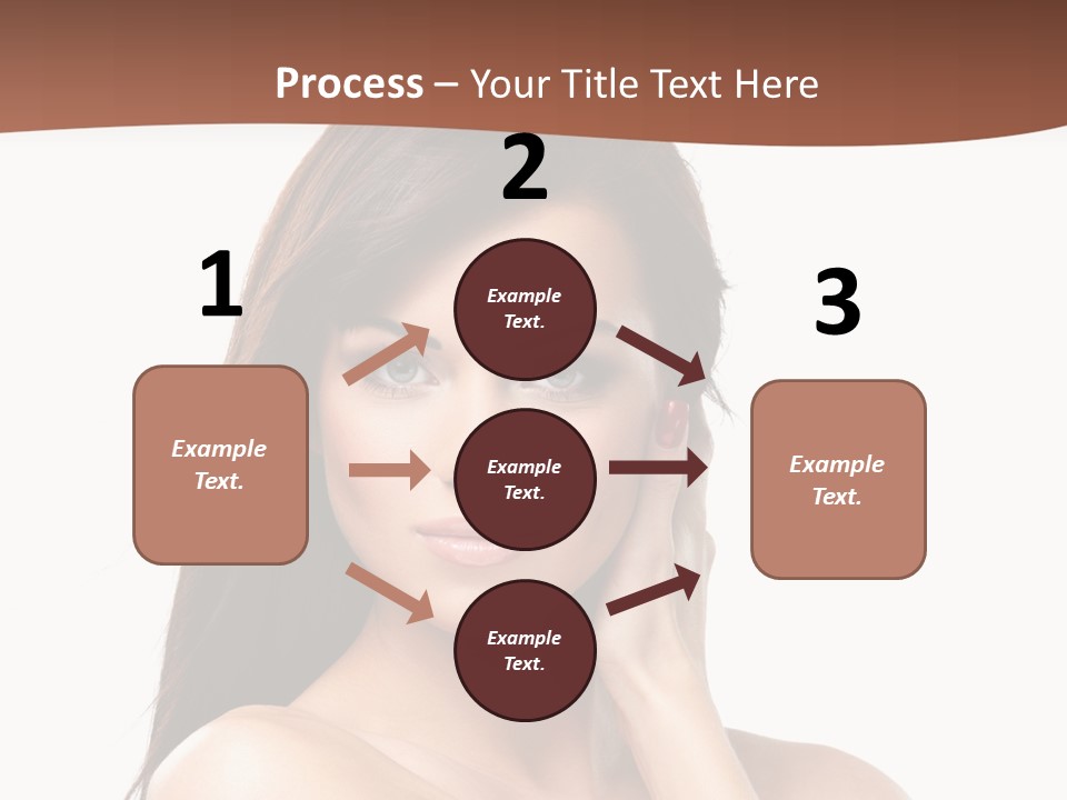 A Beautiful Woman With Long Hair Posing For A Picture PowerPoint Template