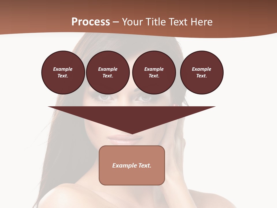 A Beautiful Woman With Long Hair Posing For A Picture PowerPoint Template