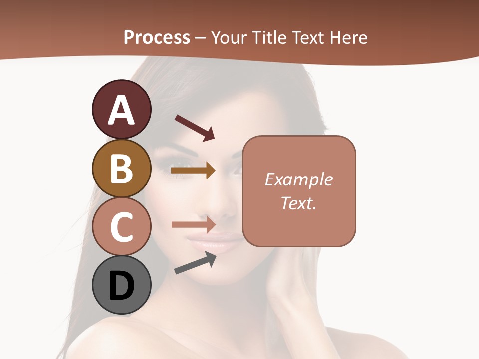 A Beautiful Woman With Long Hair Posing For A Picture PowerPoint Template