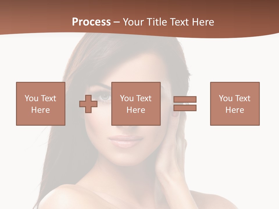 A Beautiful Woman With Long Hair Posing For A Picture PowerPoint Template