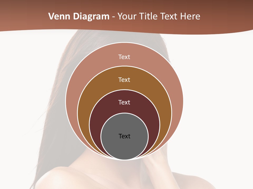 A Beautiful Woman With Long Hair Posing For A Picture PowerPoint Template