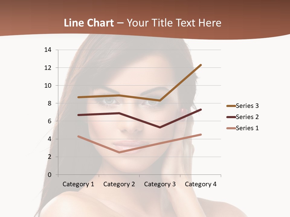 A Beautiful Woman With Long Hair Posing For A Picture PowerPoint Template