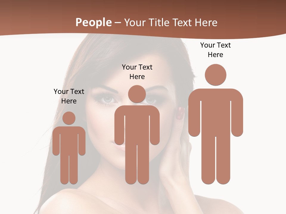 A Beautiful Woman With Long Hair Posing For A Picture PowerPoint Template