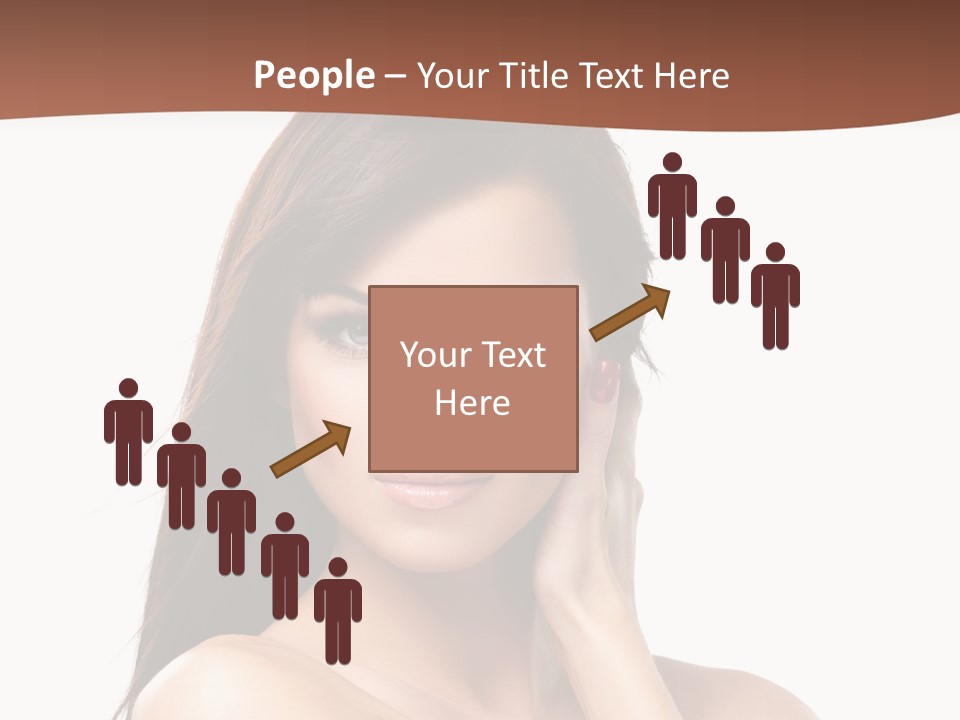 A Beautiful Woman With Long Hair Posing For A Picture PowerPoint Template