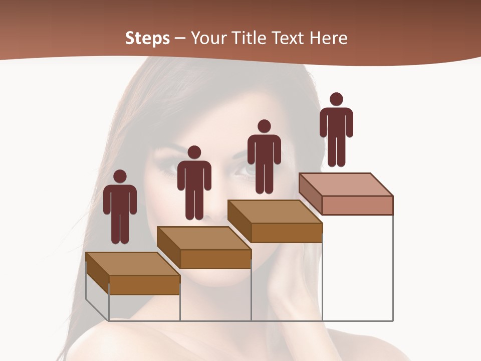 A Beautiful Woman With Long Hair Posing For A Picture PowerPoint Template