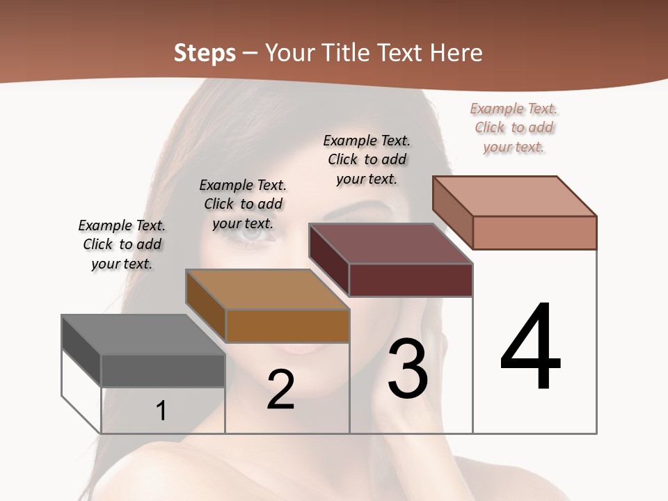 A Beautiful Woman With Long Hair Posing For A Picture PowerPoint Template