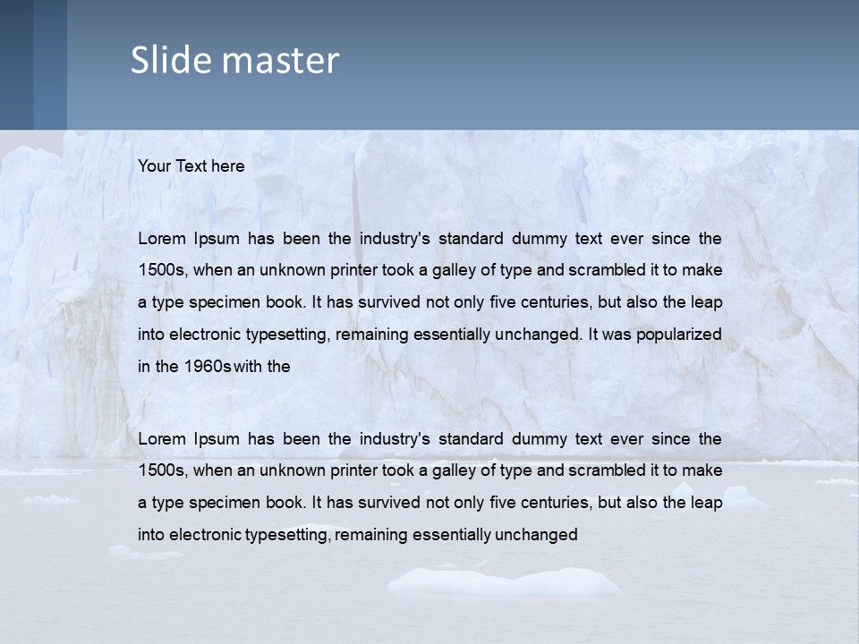 A Large Iceberg In The Middle Of A Body Of Water PowerPoint Template