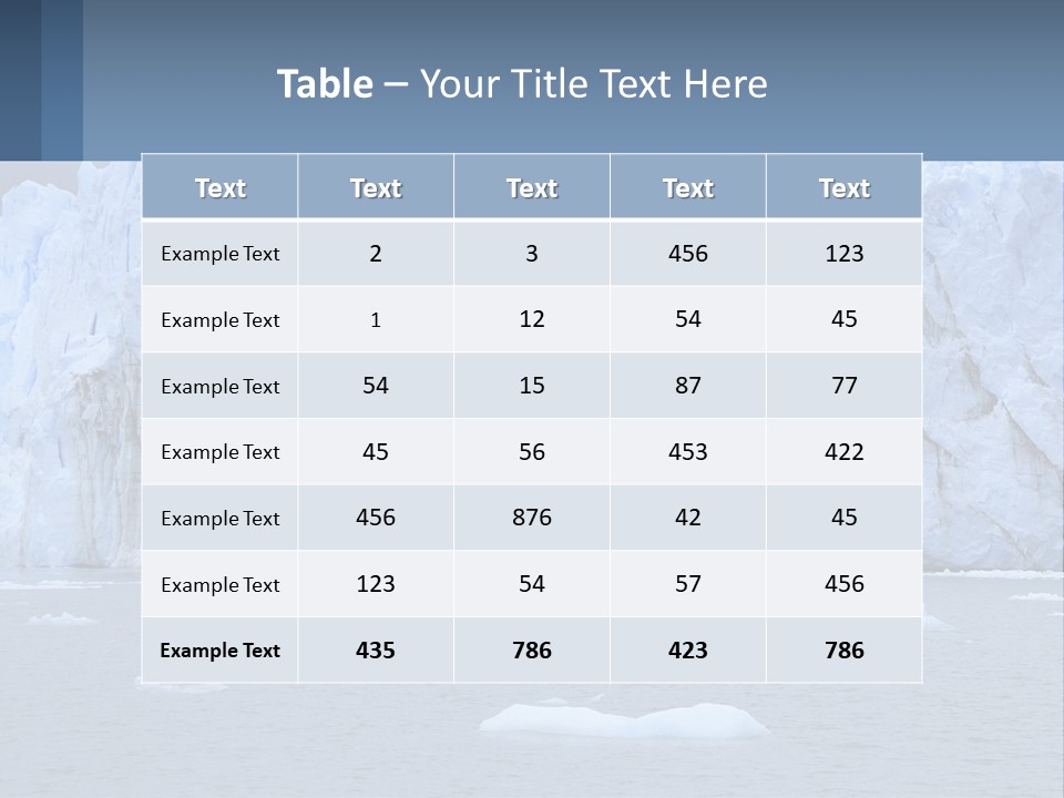 A Large Iceberg In The Middle Of A Body Of Water PowerPoint Template