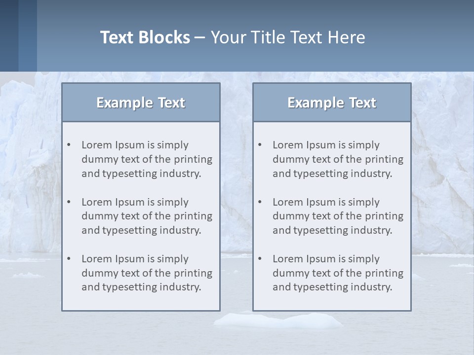 A Large Iceberg In The Middle Of A Body Of Water PowerPoint Template