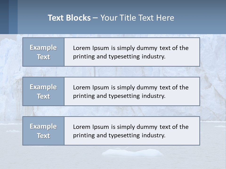 A Large Iceberg In The Middle Of A Body Of Water PowerPoint Template