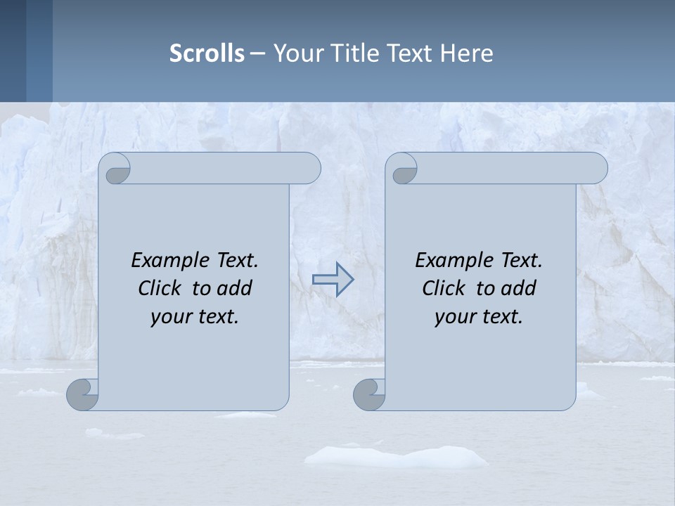 A Large Iceberg In The Middle Of A Body Of Water PowerPoint Template