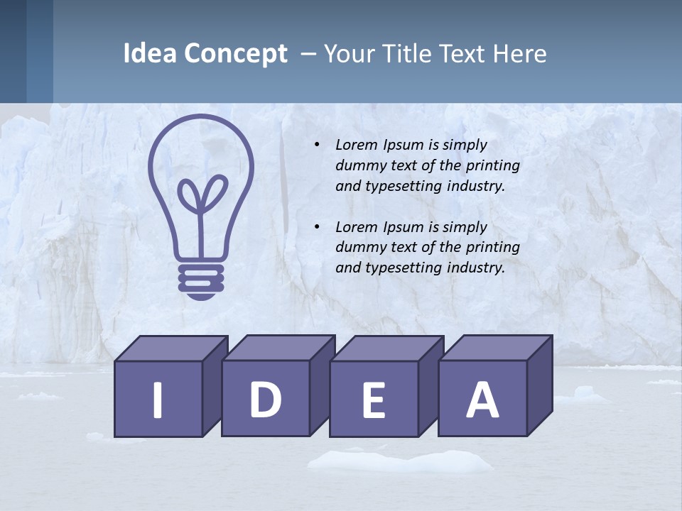 A Large Iceberg In The Middle Of A Body Of Water PowerPoint Template