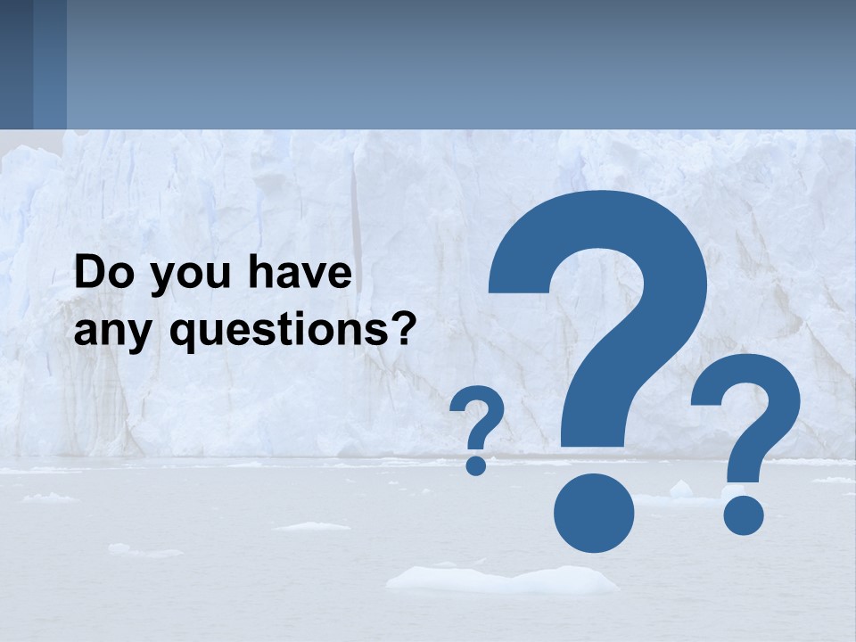 A Large Iceberg In The Middle Of A Body Of Water PowerPoint Template
